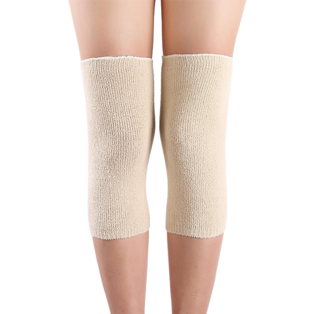 Rodilleras de voleibol,Un par de rodilleras elásticas en tono piel, 28 x 12 cm, antideslizantes, transpirables y elásticas, adecuadas para fitness, yoga, baile y running.