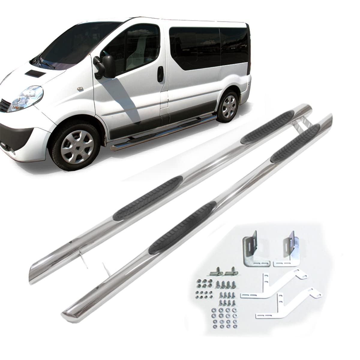 Pedane Laterali J&J Automotive Rival Per Hyundai Santa Fe 2006-2012 – Alluminio Argento Con Omologazione TUV - 2