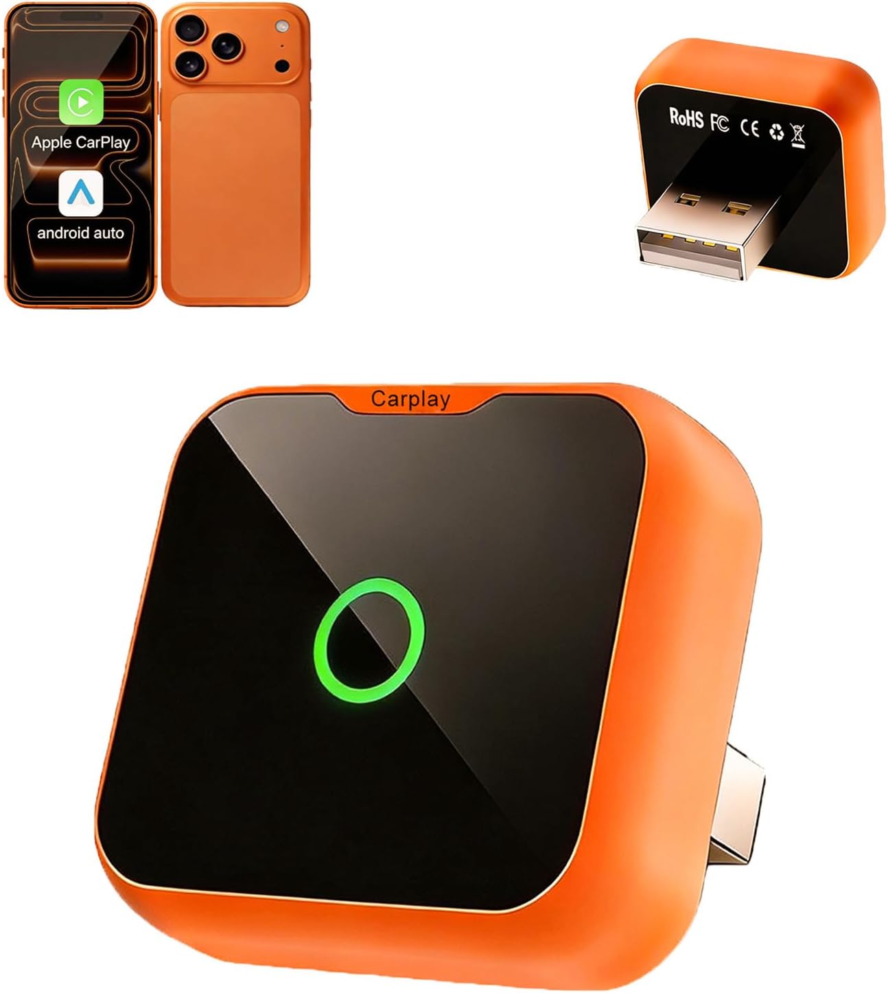 2-in-1 Wireless CarPlay Android...