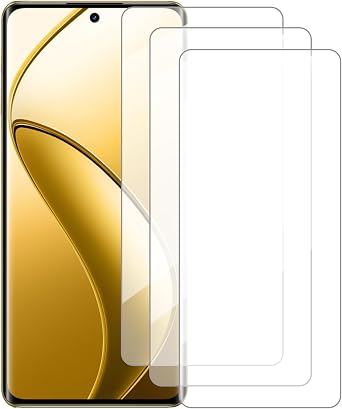 Screen Protector Compatible with Realme 12 Pro+ 5G6.7 Inch [3 Pack] Glass Screen Protector Suitable for Realme 12 Pro Plus 5G, Tempered Glass Protective Film