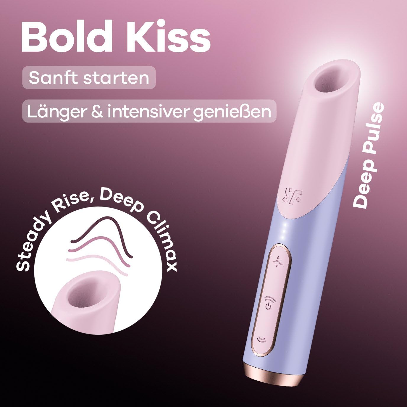 Satisfyer Bold Kiss, giocattolo sessuale per adulti, per donne, stimolazione del clitoride, vibratore per il benessere e il piacere sessuale femminile