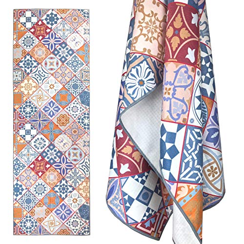 Yogabum Printed Grip Dot Yoga Towel (Casablanca)