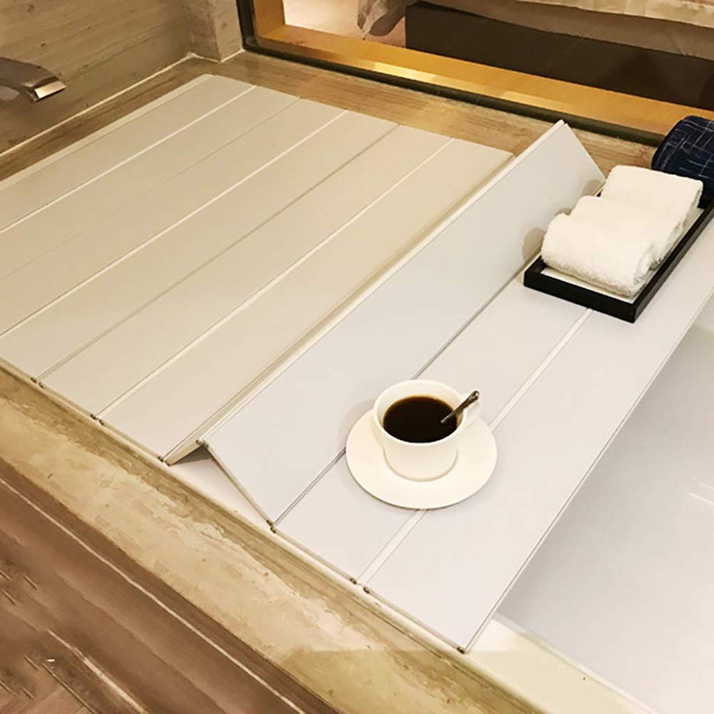 Cubierta de bañera antipolvo plegable en PVC con aislamiento térmico 155x80cm