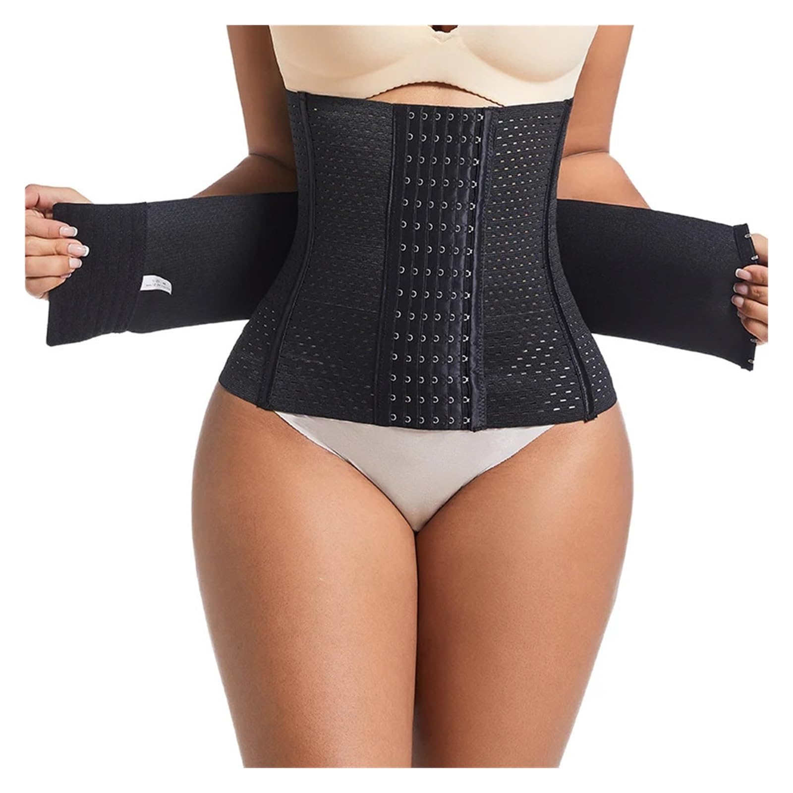 Faja Abdominal Mujer Faja moldeadora de cintura for mujer, corsé moldeador con cierre de 6 ganchos y ojales, cinturón de control de abdomen doble