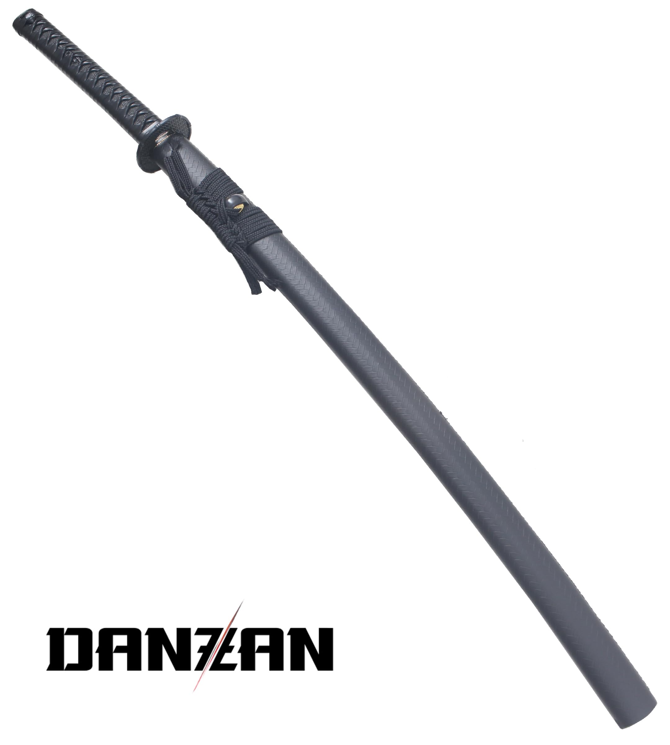 Danzan Katana Bambou Lame en Bois Wenge Noir - Sabre Katana Japonais Epee - Lame Bois Wenge Noire