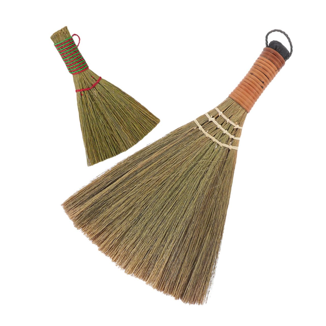 CIYODO 2 in 1 Desktop Cleaning Broom Table Brush Small Handheld Sweeper Natural Grass Bristles Safe