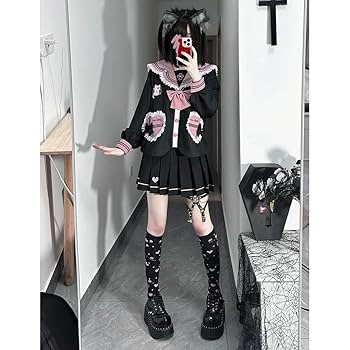 Amazon.co.jp: 地雷系 JK 制服 セーラー服 セットアップ
