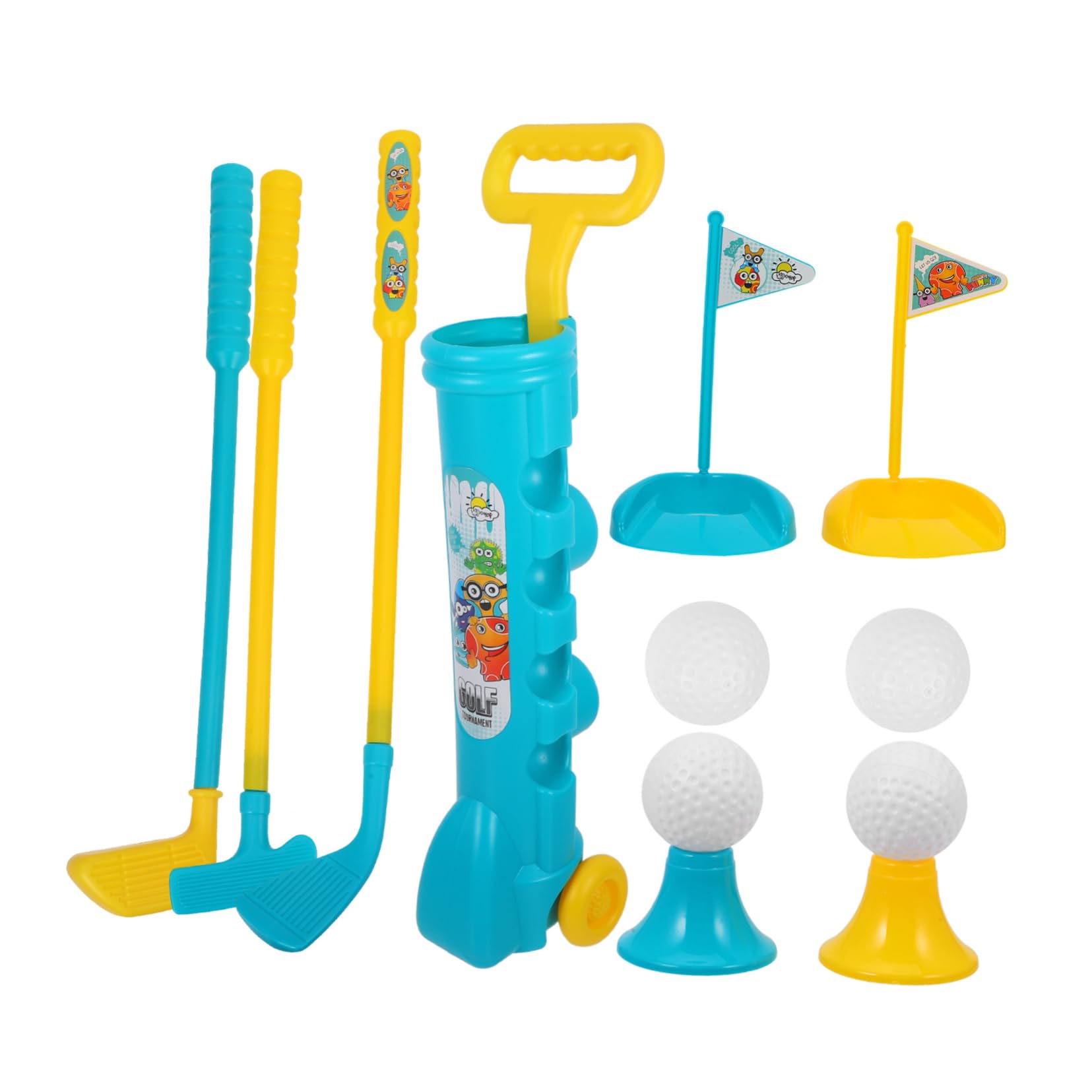 DECHOUS 1 Set Golf Set Games Golf Clubs Putting Outdoor Practice Garden Mini Golf Balls Golf Sports Golf Game Plastic Golf Clubs Golf Rods Abs