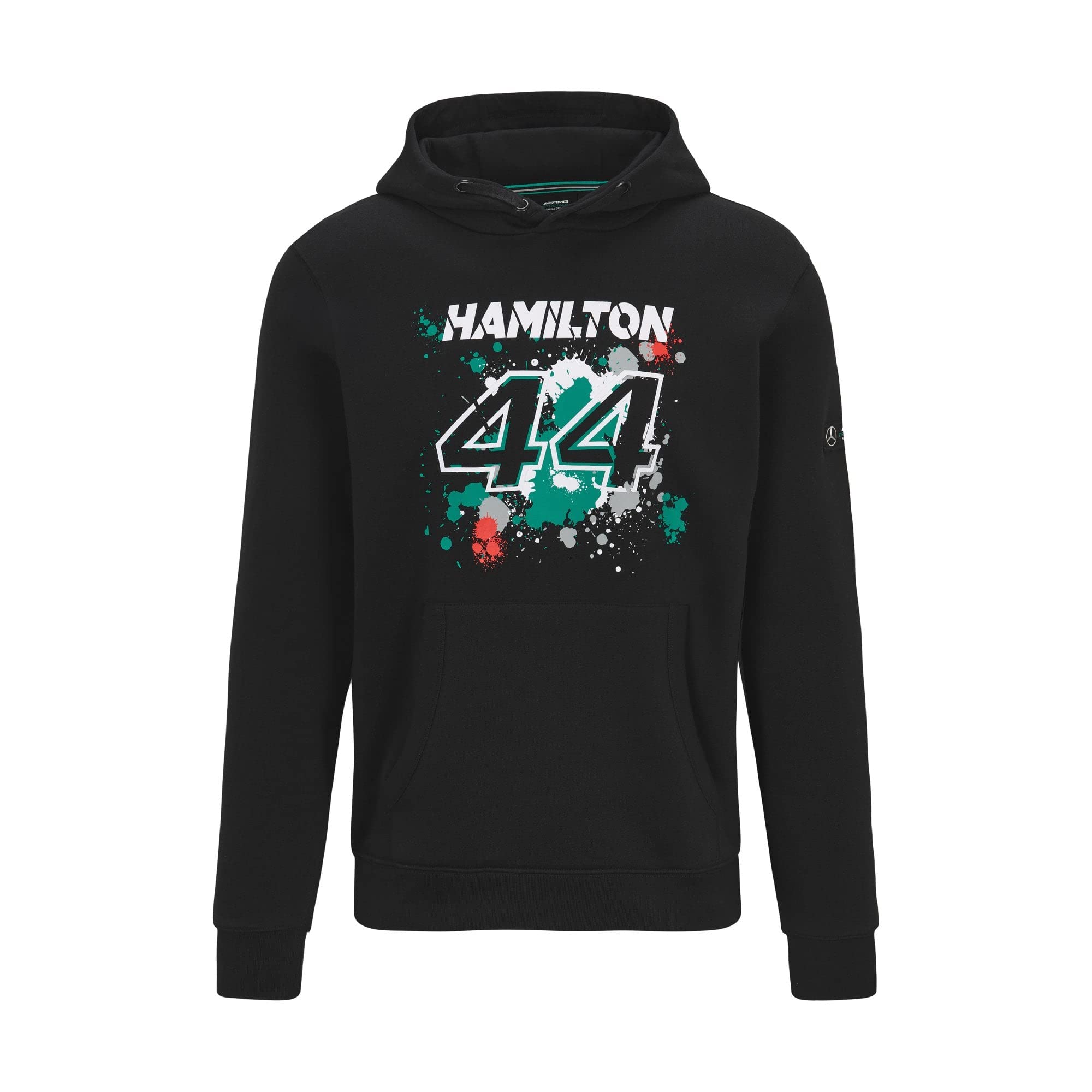 Mercedes-AMG Petronas F1 Team Official Hoodie | Black Logo Hoodie | 80% Organic Cotton, Kangaroo Pocket