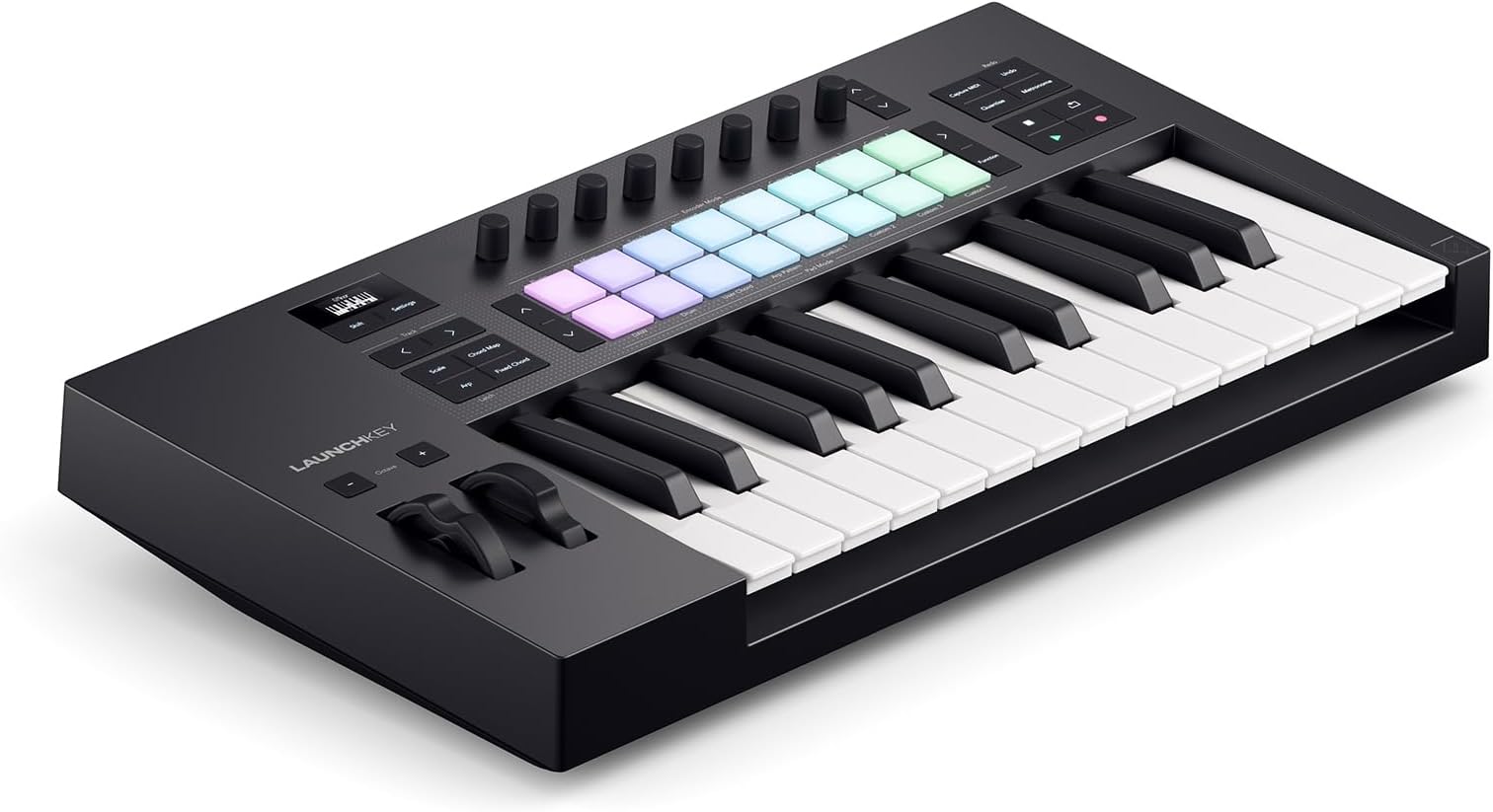 Novation Launchkey 25 [MK4] - Compact USB/MIDI Controller Keyboard with 25 Keys and DAW Integration Chord and Scale Modes, 8 Drum Pads and Arpeggiator. Includes Music Production Software Bundle