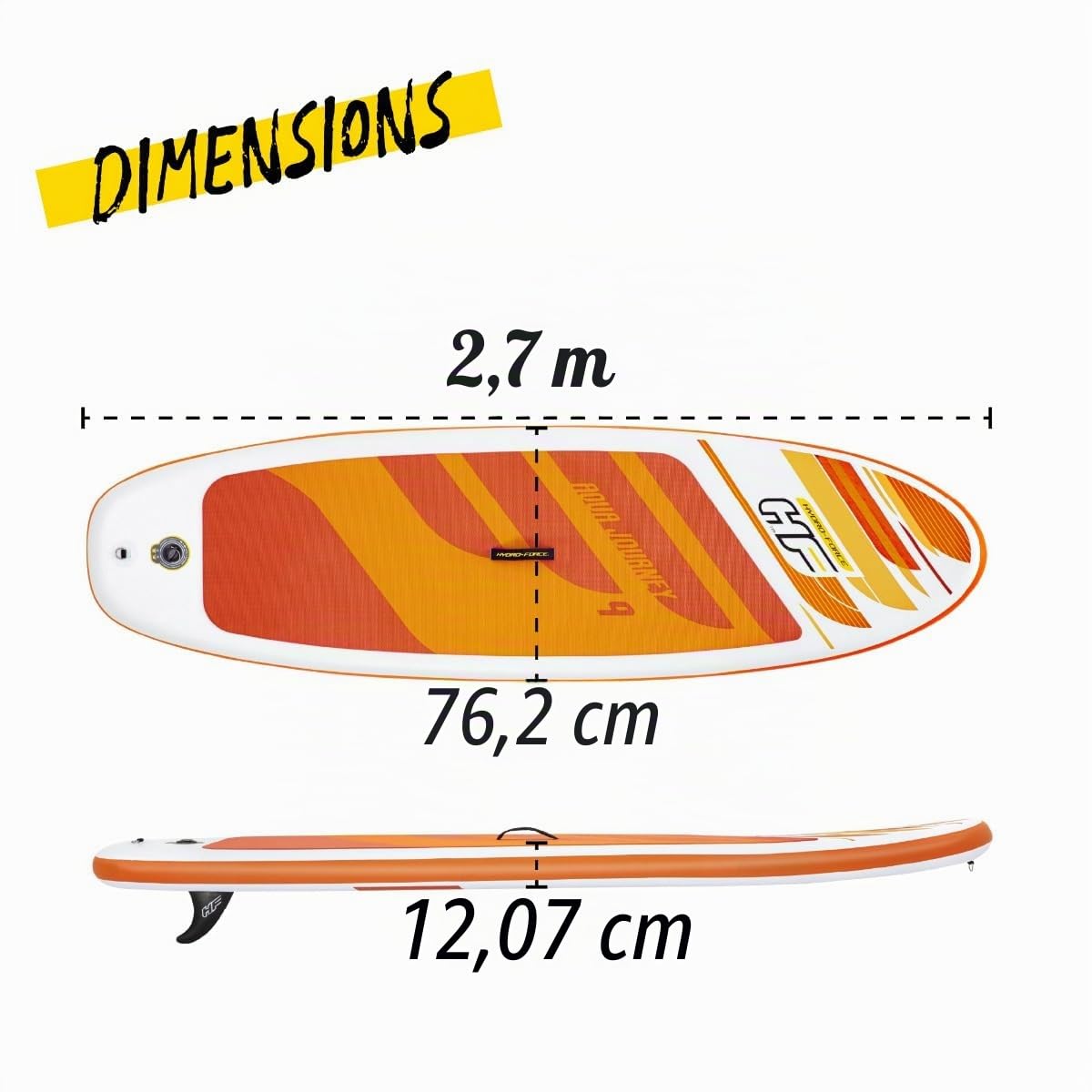 Hydro-Force Sup, Inflatable Stand Up Paddle Board, Complete Set, Multiple Styles, Sizes, 9FT, 10FT, 10’2FT, 11’2FT