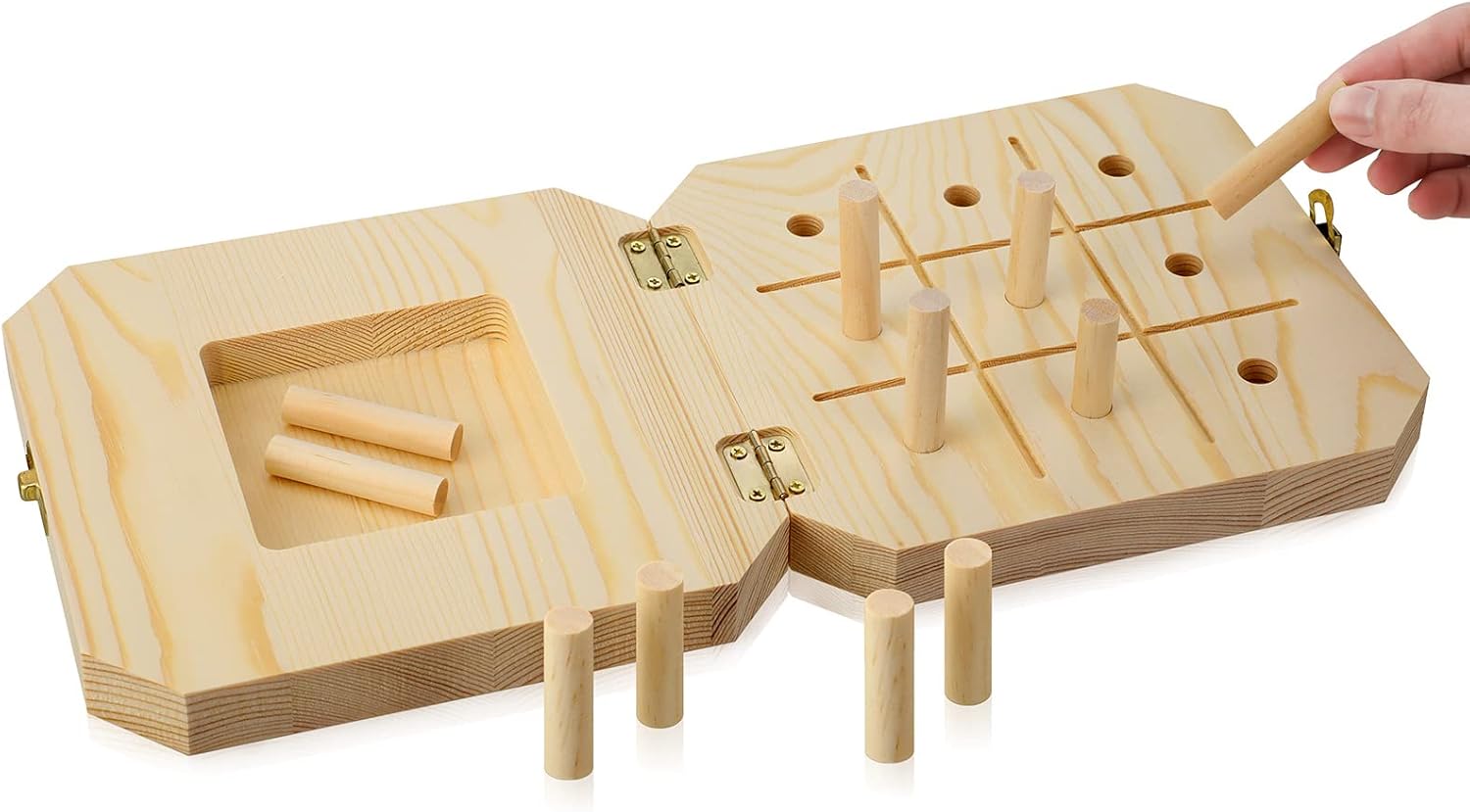 9 Hole Wooden Pegboard for Occupational Therapy Nine Hole Peg Test to