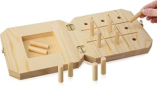 9 Hole Wooden Pegboard for Occupational Therapy Nine Hole Peg Test to Improve Fine Motor Coordination, Finger Dexterity, Concentration and Increase Reactionary Speed