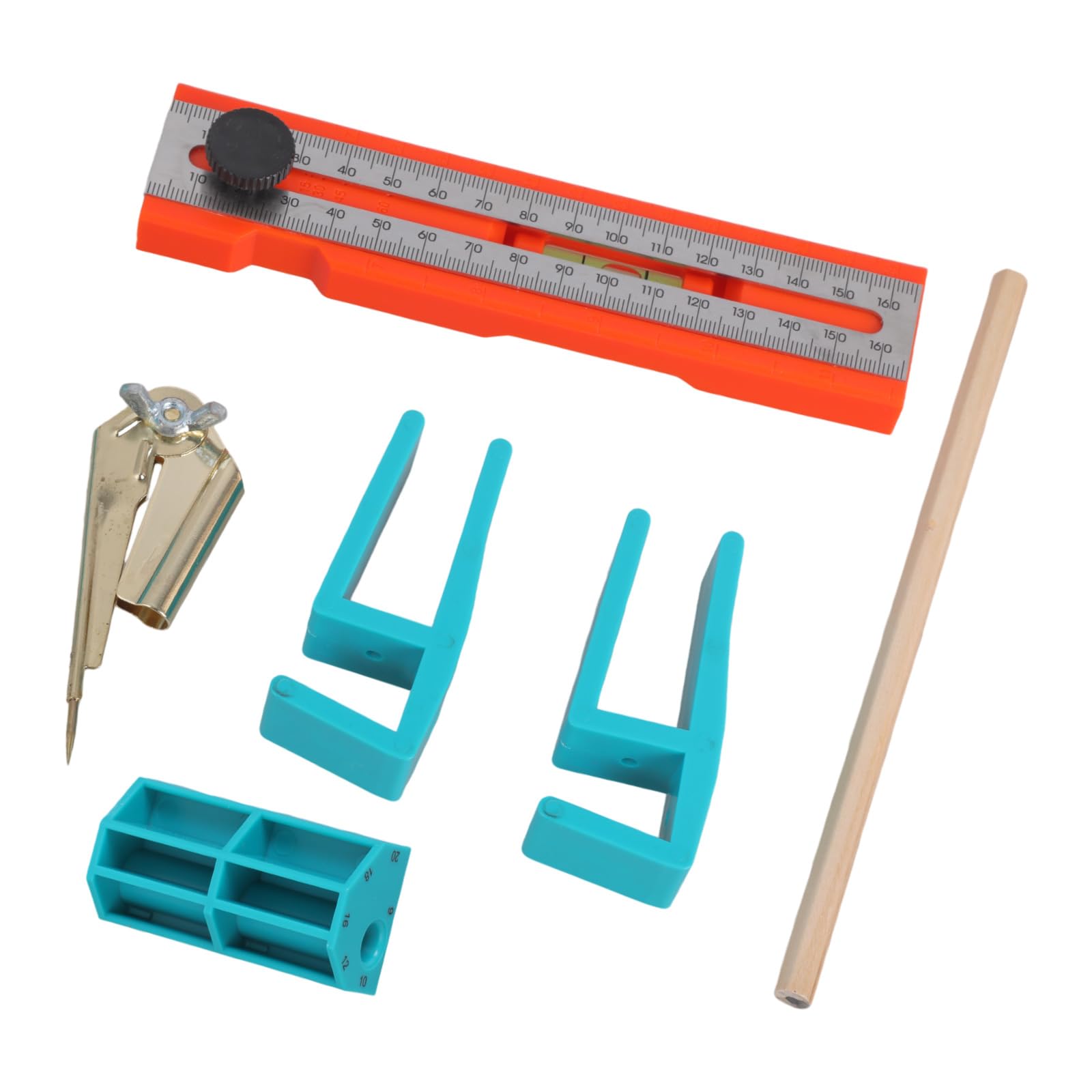 Thatiarry Set E Foldable Depth Measuring Ruler Woodworking Multi Angled Marking Ruler Adjustable Positioning Scribing Protractor Tool Furniture Making Angled