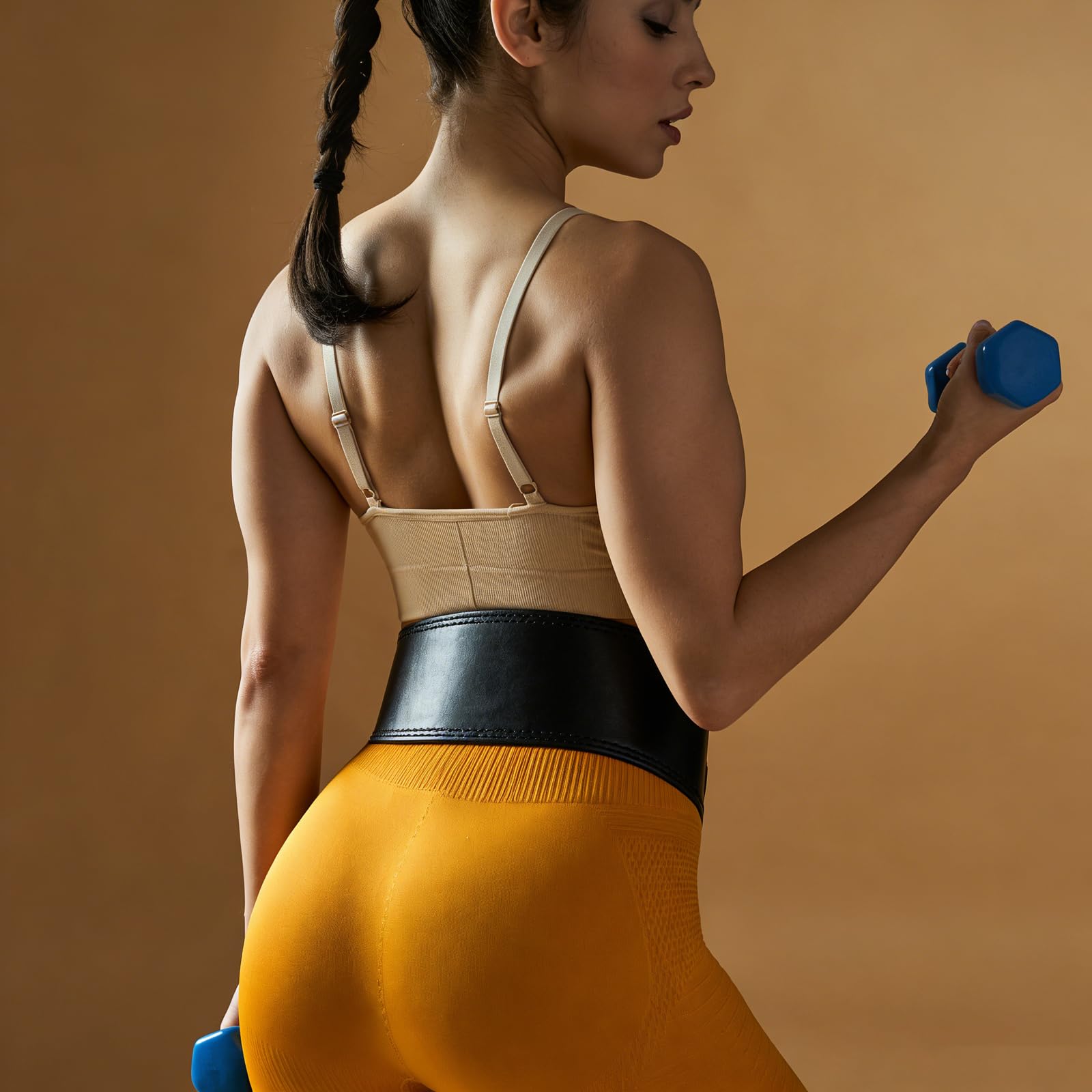 Cintura per sollevamento pesi, 90 x 10 cm, per powerlifting, con fibbia, supporto posteriore in poliuretano | Con fibbia di chiusura a leva, blocco di sicurezza in 1 secondo, supporto lombare, 0,86 kg, per squat e deadlift