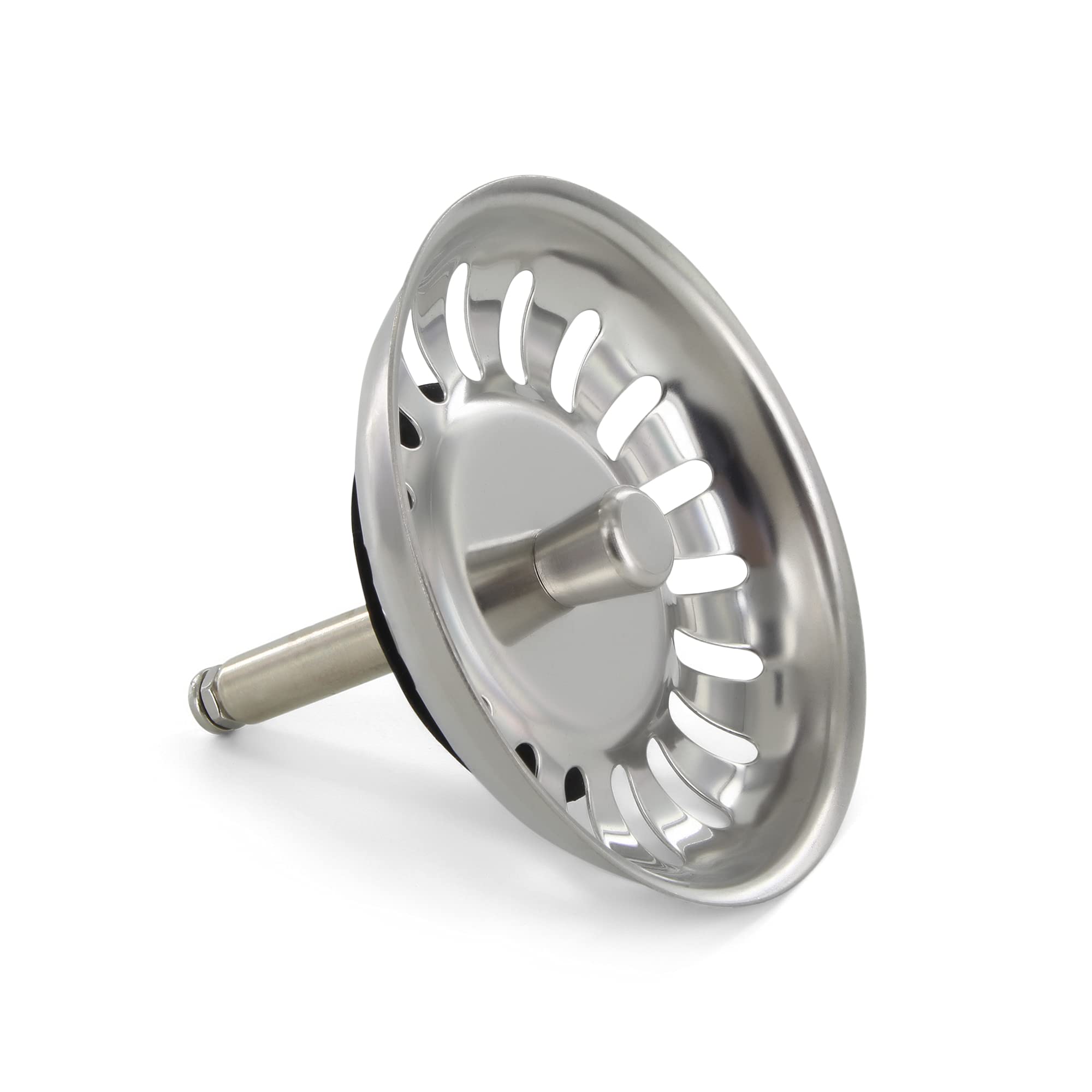 Dl-Pro Silver Strainer Basket Diameter 81 Mm With Spigot 8 X 50 Mm Like Blanco 118150 Strainer Basket Sink Strainer Drain Strainer 18 Slots For Strainer Basket Valve Sink Sink Eccenter Control