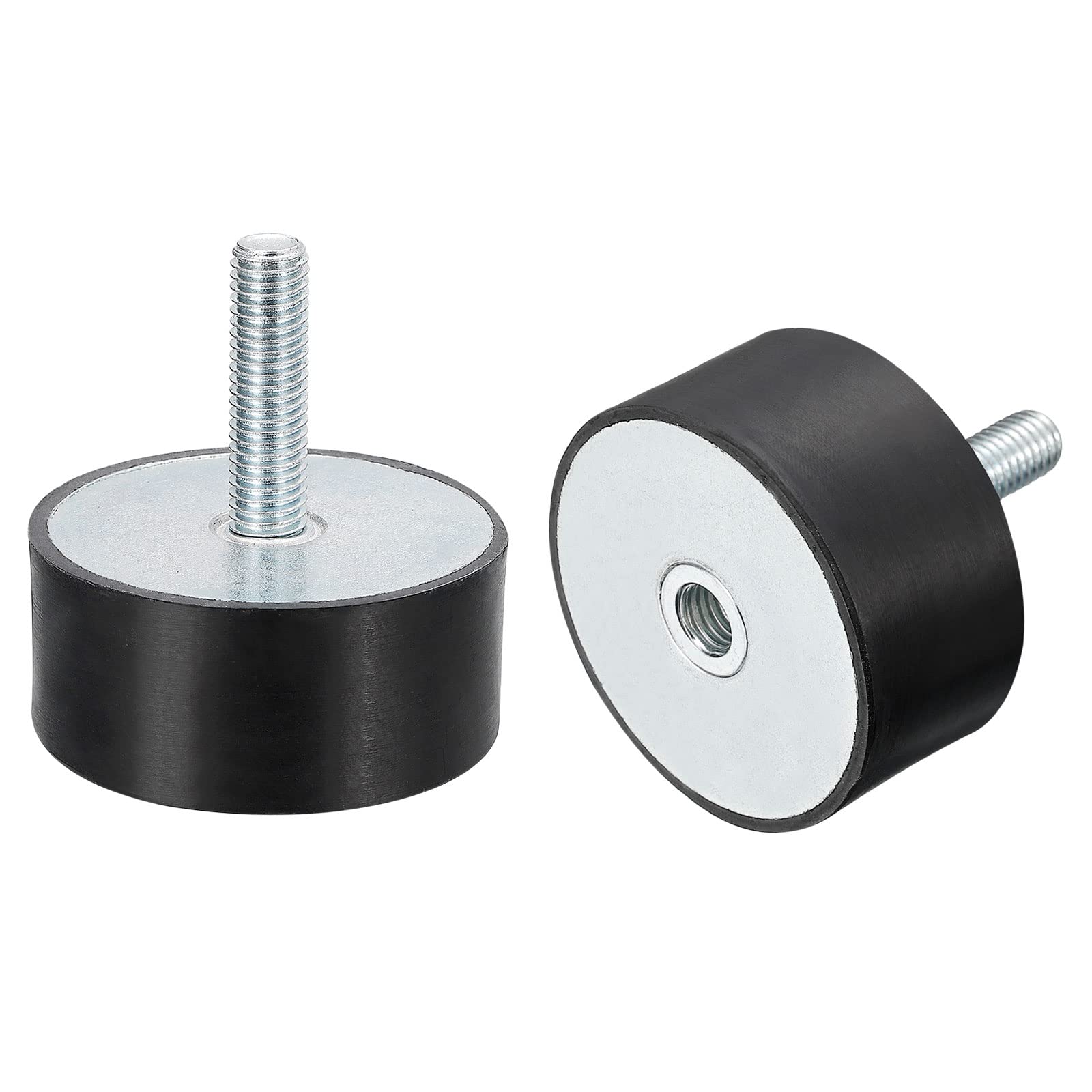 Sourcing Map M6 Rubber Mounts, 4Pcs 20x20mm(DxH) Rubber Cylindrical Anti Vibration Isolator Shock Absorber With Lock Nut For Car Bobbin Generator Air Compressors - View #5