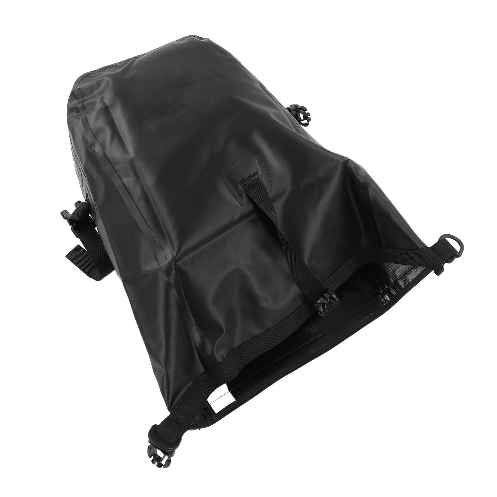 Wodoodporna torba rowerowa pod siodełko na tylny bagażnik 25 l Czarna torba rowerowa o dużej pojemności do jazdy na długich dystansach Wytrzymała siatka PCV 500D z klamrą z (Pojemność 25 litrów)