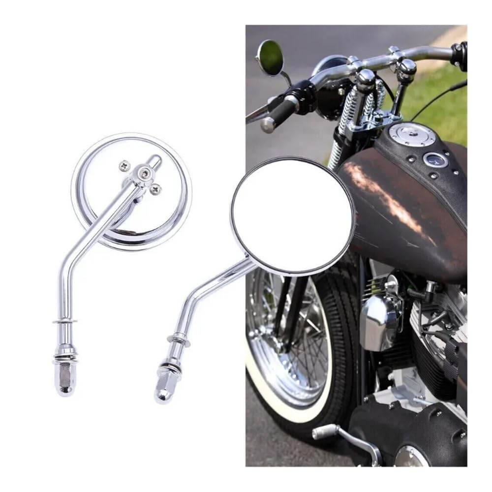 motos Miroir vélo Rétroviseurs Latéraux Ronds Moto, 2 Pièces, 8 Mm, Pour Sportster, Pour Dyna XL883, 1200 Pour Bobber
