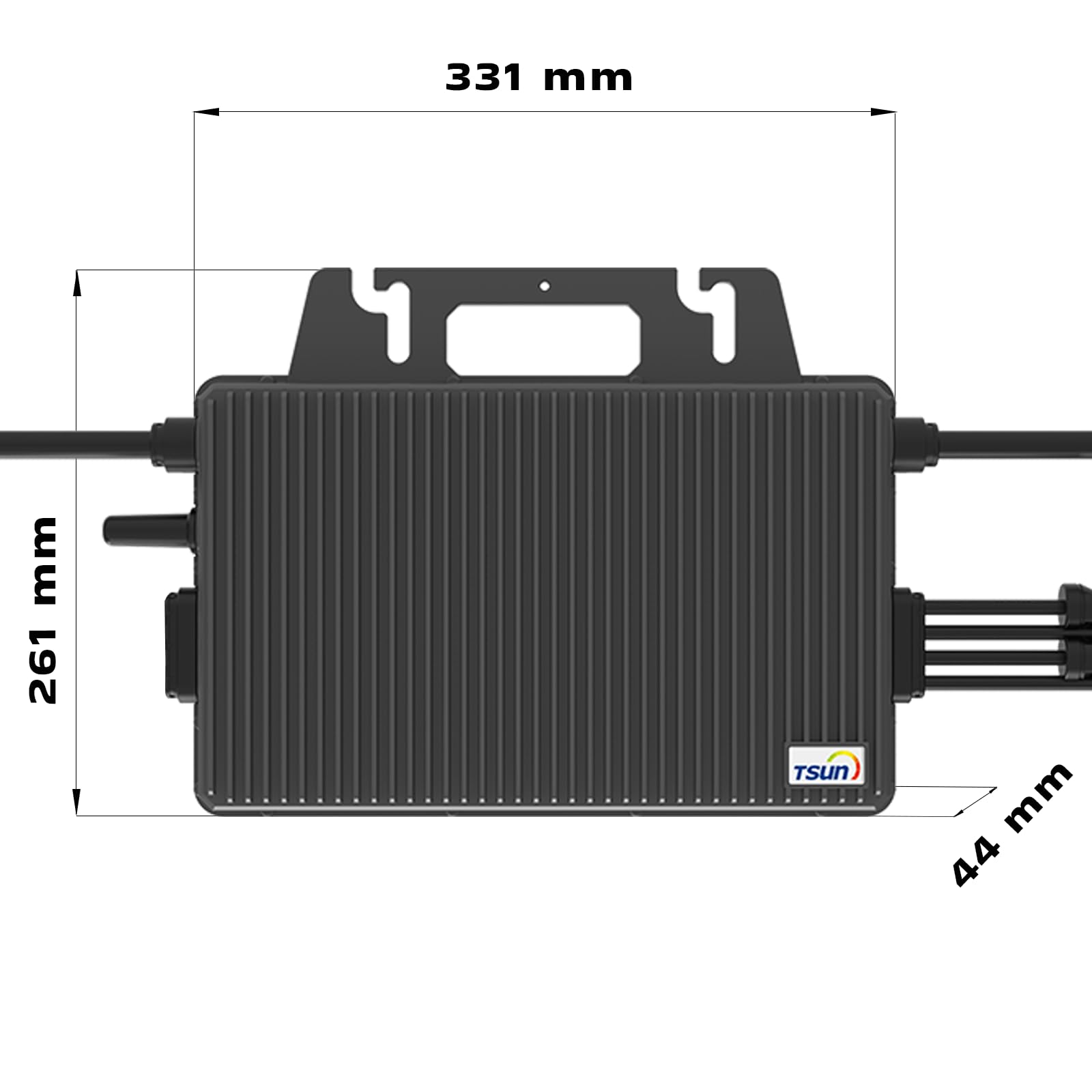 TSUN Mikro-Wechselrichter 2000W TSOL-MS2000 für Balkonkraftwerk, IP67 wetterfest, 4 MPPT, Bluetooth & WiFi, inkl. 5m Anschlusskabel, Micro Inverter