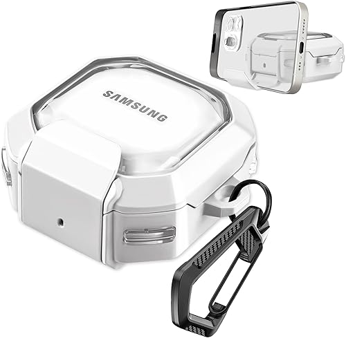 Miniatura 7 de (con bloqueo seguro) Funda transparente de fibra de carbono para Samsung Galaxy Buds FE (2023) Galaxy Buds 2 Pro (2022)Galaxy Buds Pro (2021)Galaxy