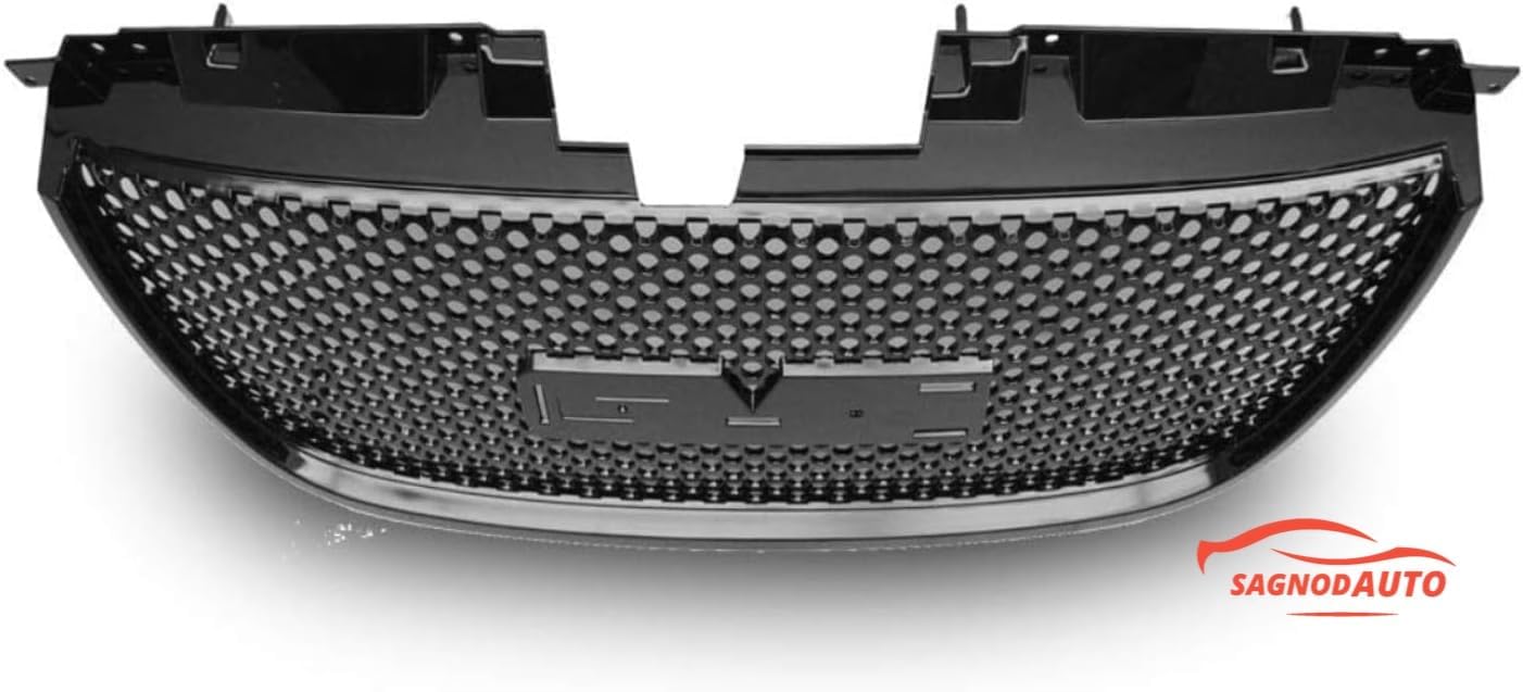 Front Grille 2007-2014 compatible wiith GMC Yukon/XL/Denali Gloss Black Mesh