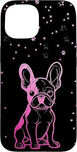 Miniatura 10 de Funda para iPhone 15 Pro Max Bulldog francés con patrones abstractos para amantes de los perros