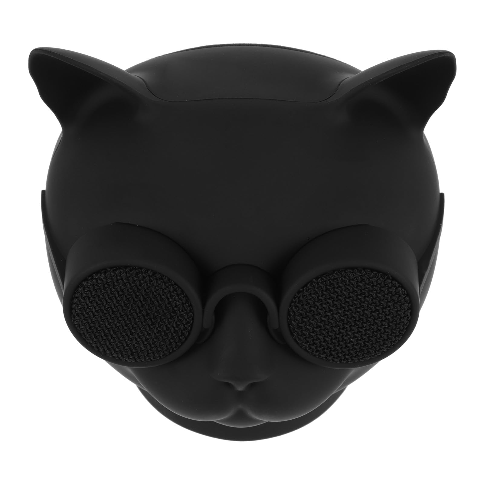 UKCOCO Altavoz Inalámbrico Portátil en Forma de Cabeza de Gato Negro Mini Altavoz de Plástico Resistente para Uso en Exteriores y Hogar Conexión Rápida y Sonido Estable