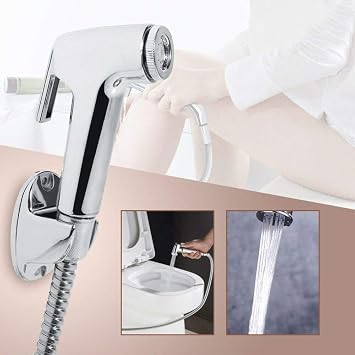 Stainless Steel Toilet Bidet Tap Set Handheld Shower Bathroom Spray Bathroom Spray Bathroom Bidet Faucet Sanitary Shower Spray Gun As Shown