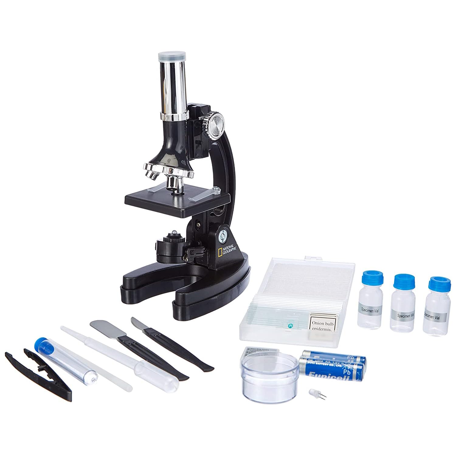 Bresser National Geographic 9118002 Microscopio, 300x-​1200x