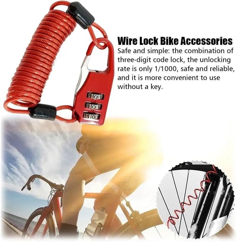 Bike Locks Heavy Duty/Bicycle Chain/Cycling Lock,Codes for Bike Cycle, Moto, Door, Gate Fence(Sliver)