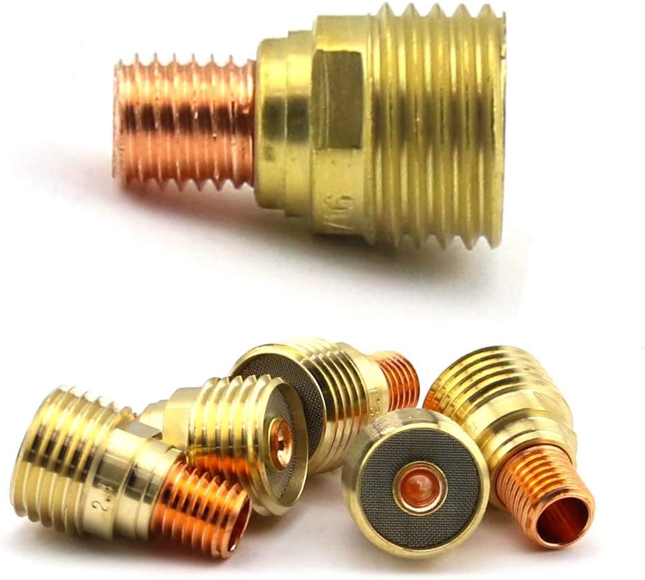 WeldingCity 5-pk Gas Lens Collet Body 45V44 (3/32") for TIG Welding Torch 9, 20 and 25 Series in Weldcraft Lincoln Miller ESAB Weldcraft CK (5 Each/Pack)