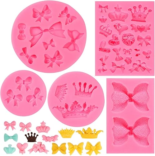 Molde de silicona para fondant, corona de chocolate para dulces, decoración de cupcakes, pastelería, decoración de galletas, chocolate, joyería,