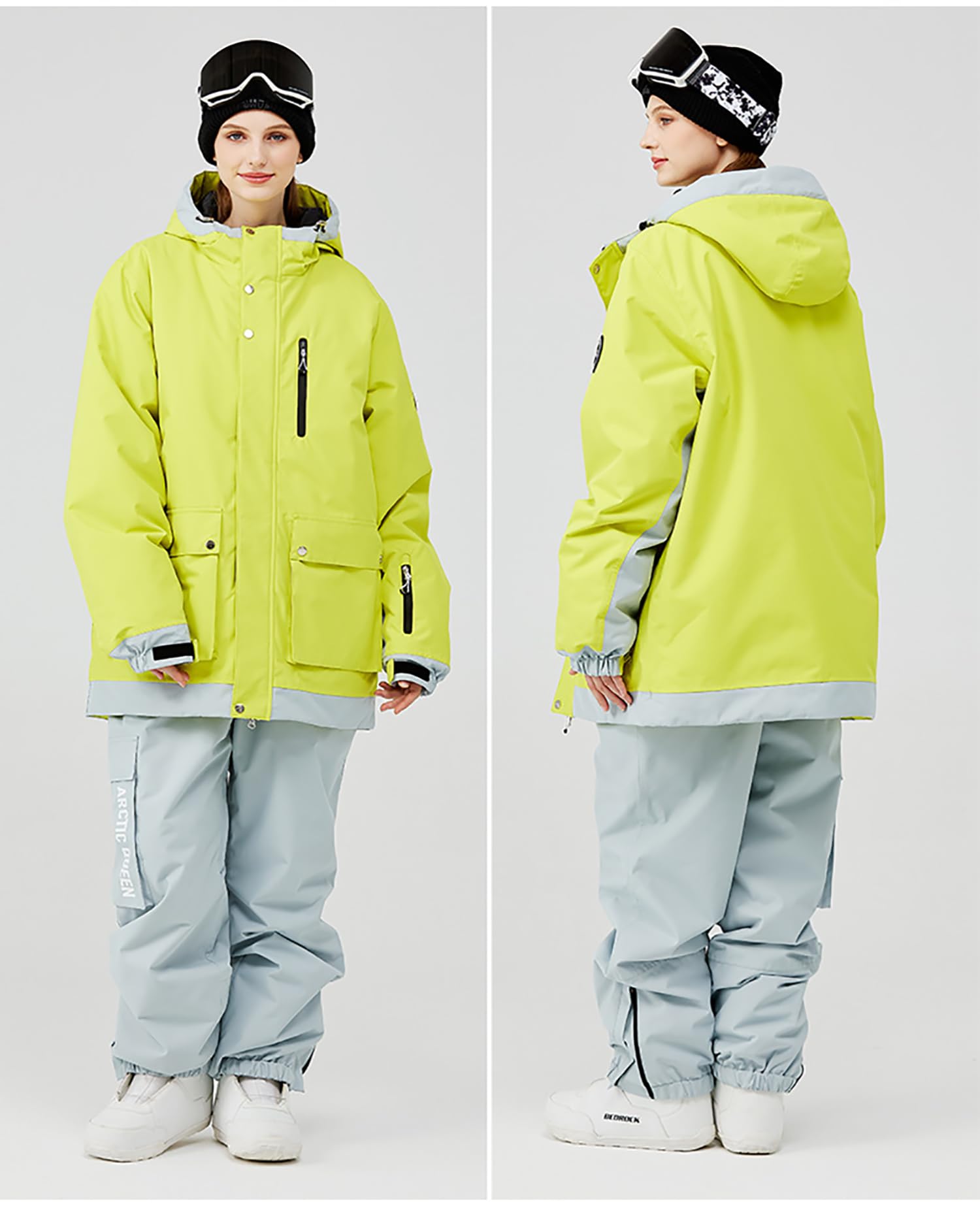 Zestaw Kurtek I Spodnie Narciarskie Dla Kobiet Kombinezon Narciarski Wiatroszczelna I Płaszcz Dla Mężczyzn Grube, Ciepłe Oddychające Odzież Snowboardowa