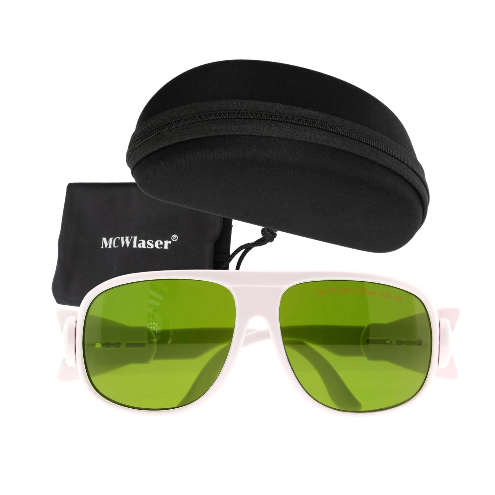 MCWlaser Laser Schutzbrille 1064nm 1080nm Brille CE OD5+ Laser Safety Goggles 190-470nm & 800-1700nm Für Fiber Laserreinigung Schweißen UV-Markierung Diode, ND:YAG Laser Absorption Type EP-8 Stil 1