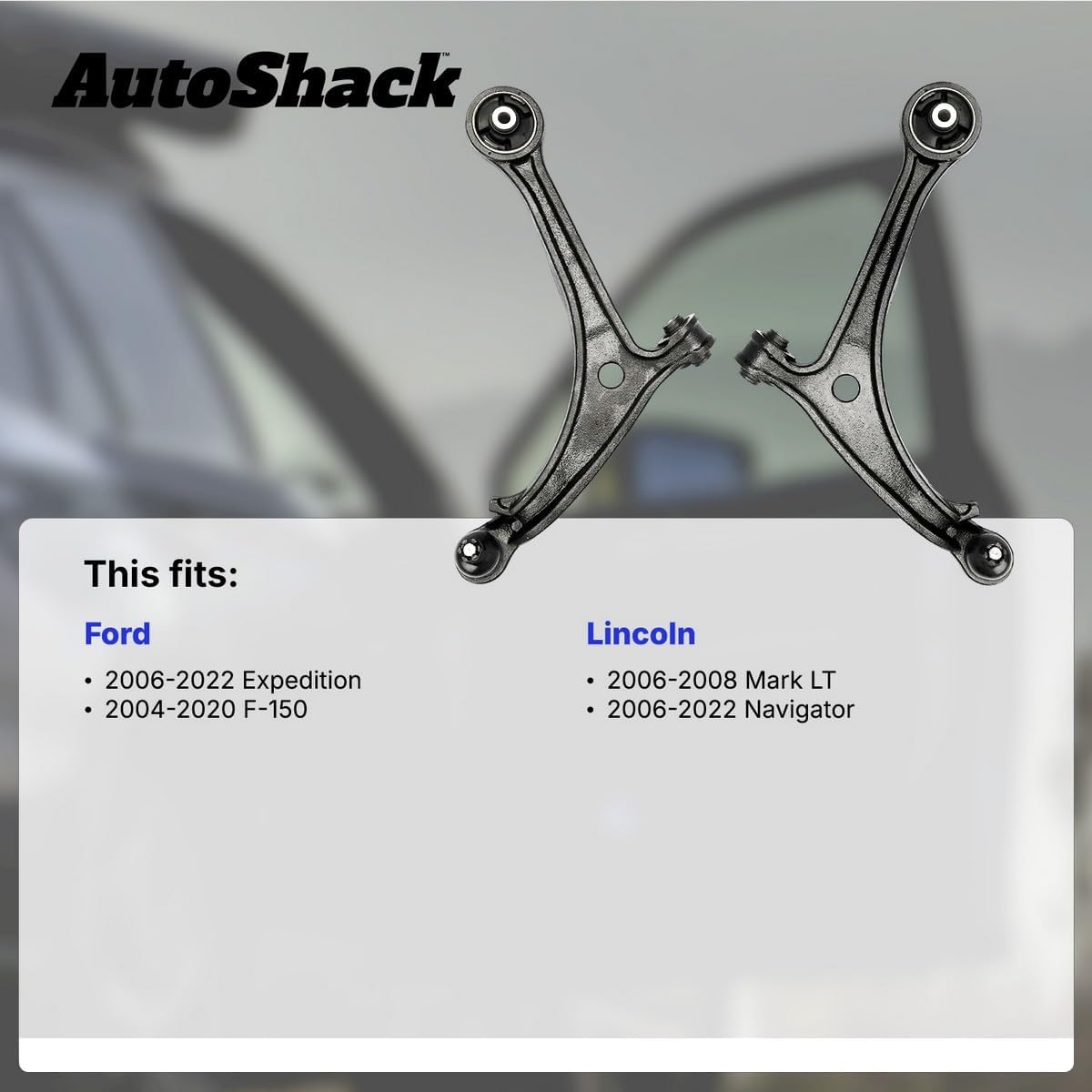 AutoShack Front Upper Control Arms and Ball Joint with Bushings Replacement for 2004-2020 Ford F-150 2006-2022 Ford Expedition 2006-2022 Lincoln Navigator 2006-2008 Lincoln Mark LT 2-PC Set