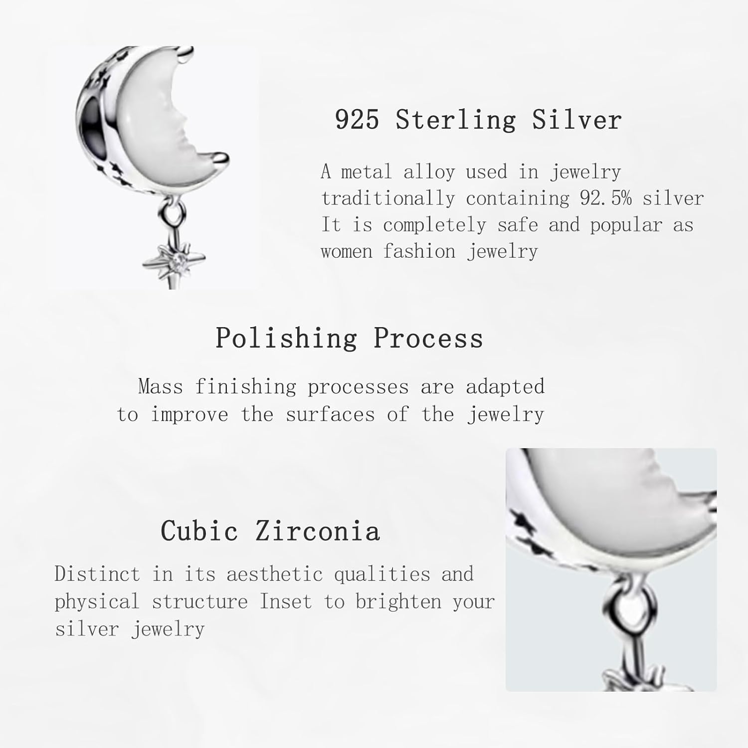 Charms Beads 925 Sterling Silver Animal Leaf Flower Travel Friend Heart Dangle Pendant with 5A Cubic fits for Charms Bracelets for Woman Valentine's Day Mother's Day Christmas Birthday Gift - Image 4