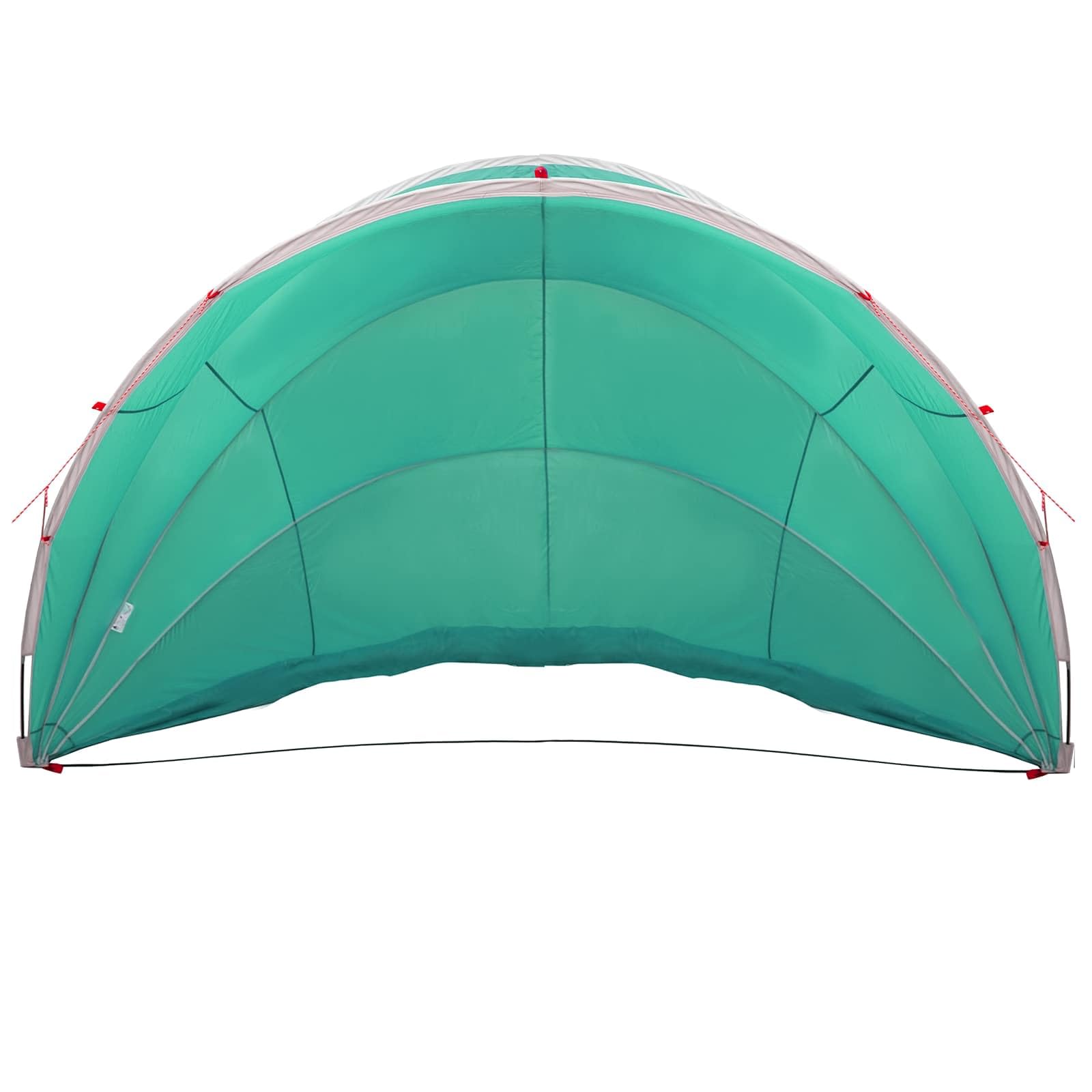 Cupola pieghevole in fibra di vetro resistente ai raggi UV, 546 x 516 x 250 cm, con borsa per il trasporto e tiranti per un facile montaggio e protezione dal sole e dalle intemperie.