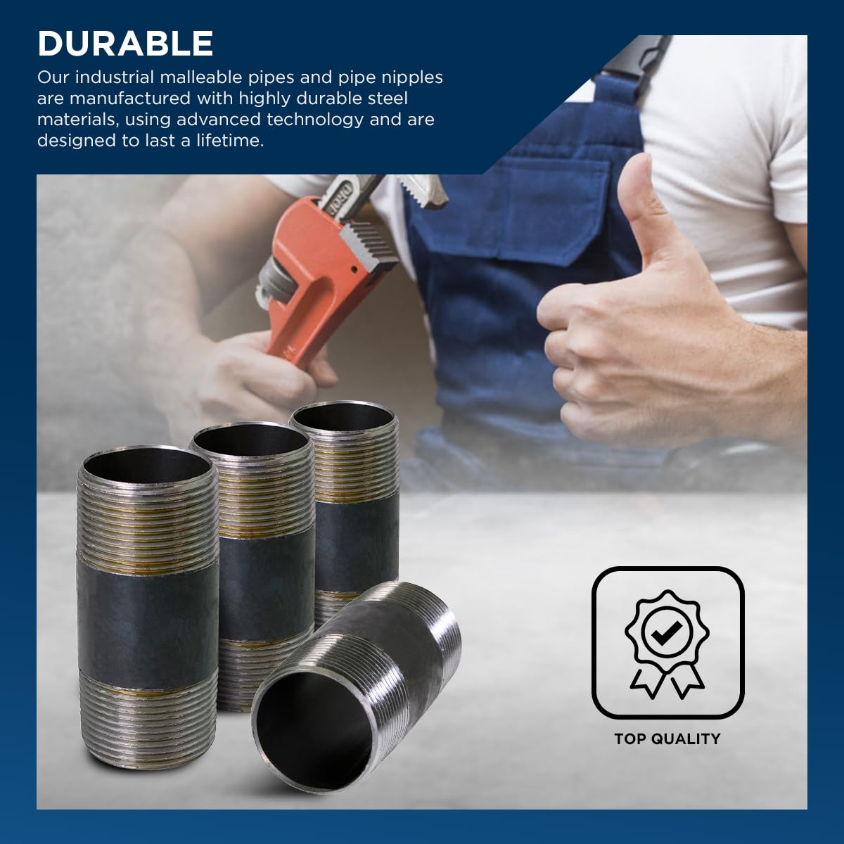 Everflow Supplies npbl1225 2 – 1/5,1 cm długości, kolor czarny, złączka ze stali nierdzewnej, dławnica rurowa o średnicy znamionowej 1/5,1 cm