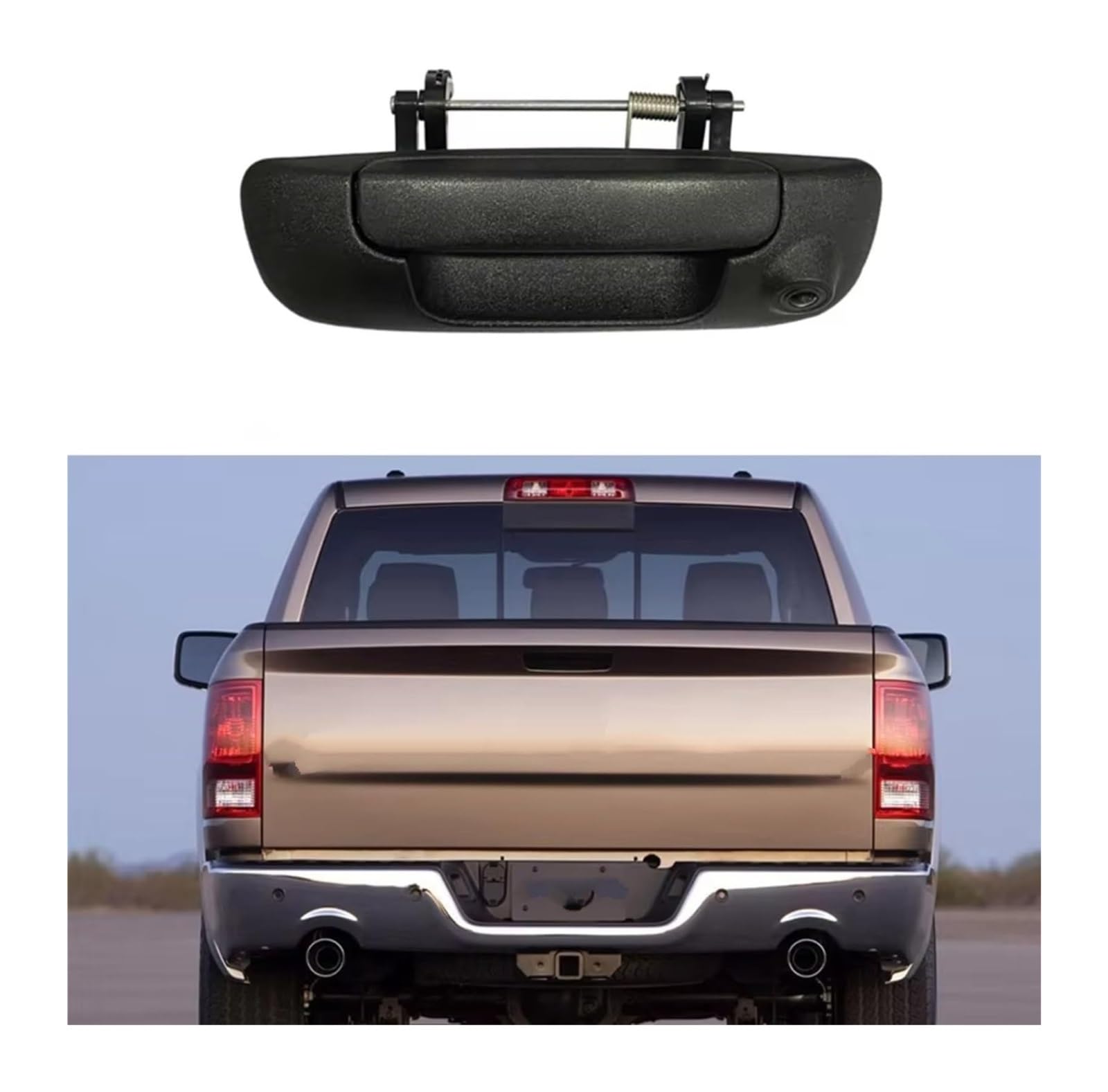 para Dodge para Ram 1500 2500 3500 2002-2008 Cámara De Visión Trasera HD Impermeable Manija Maletero Portón Trasero Cámara de Respaldo(Dynamic Trajectory)
