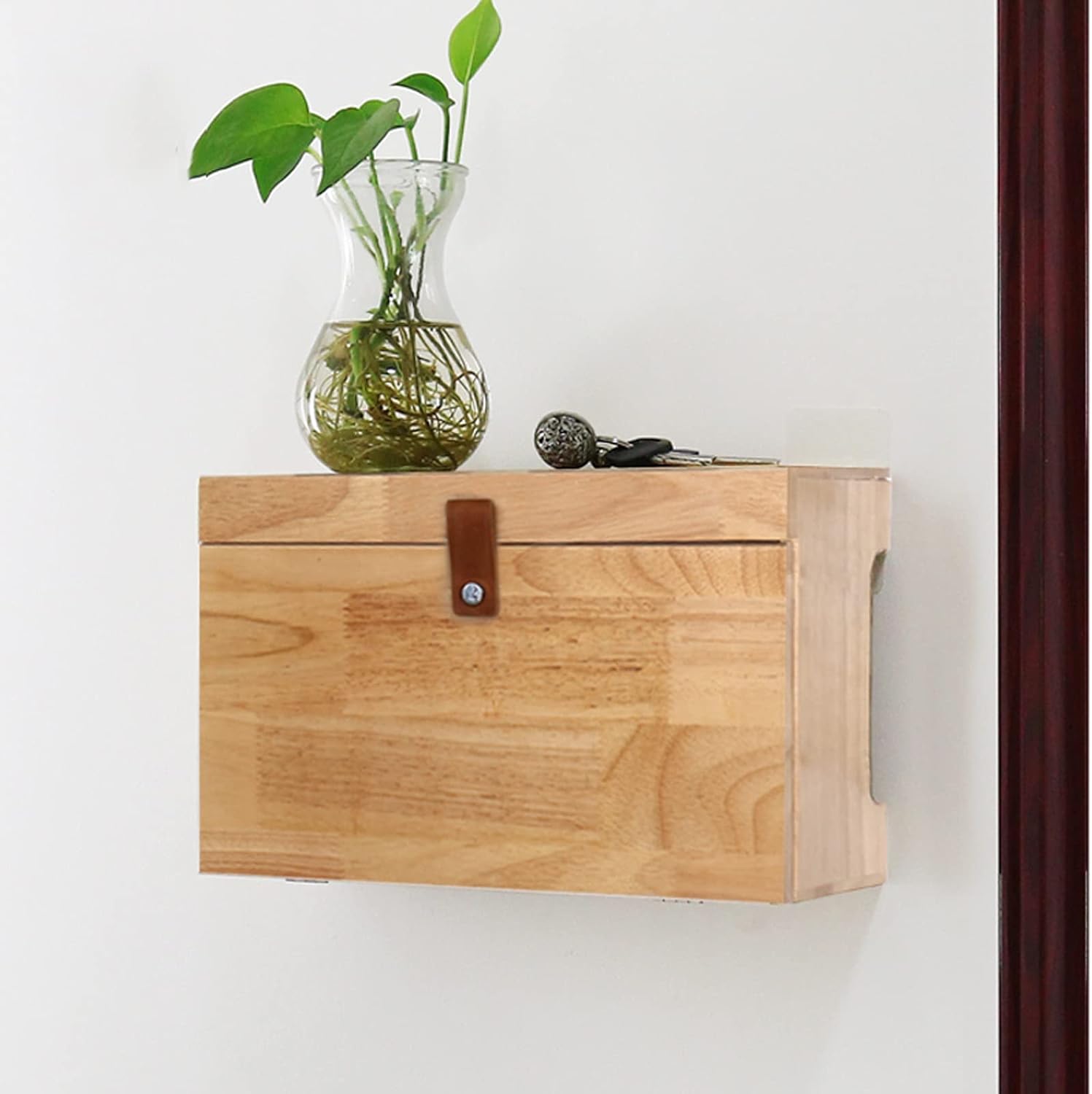 Cable Management Box Wall-mounted Wire Storage Box Rubber Wood Cord Organizer Box Home Wire Management Storage Box to Hide and Cover Sockets and Wires on the Wall Cable Cords Organizer Boxes