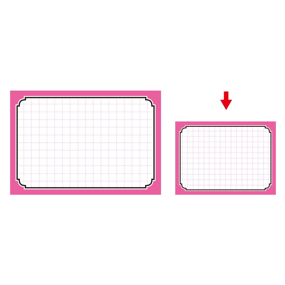 Taka-Jirushi Pop Paper, 16-4272, Pink Frame, Small, 50 Sheets