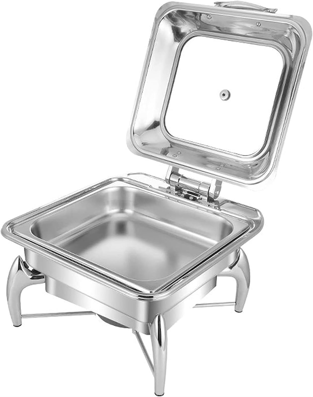Carro de calefacción de alimentos, bandejas de buffet con tapas, control de porciones
