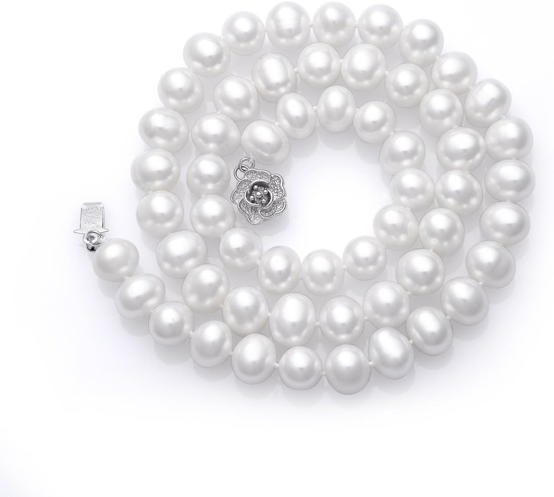 VIKI LYNN Pearl Necklace for Women 6-7mm Real Freshwater Cultured Pearl Beads White Dainty Long Pearl Strand Necklace Birthday Valentines Day Gifts for Women, Mom, Her, Couple - Image 2