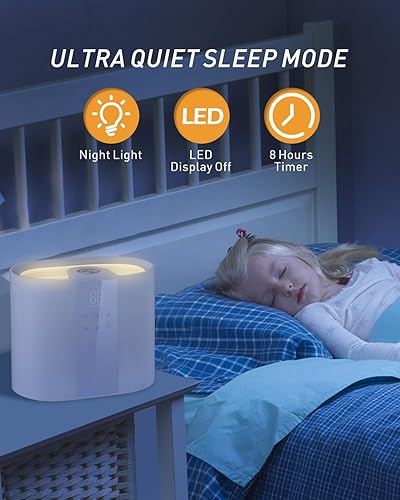Miniatura 7 de Humidificadores de 5.5L para dormitorio, habitación grande, difusor de aceite esencial para el hogar, llenado superior de niebla fría para bebés y