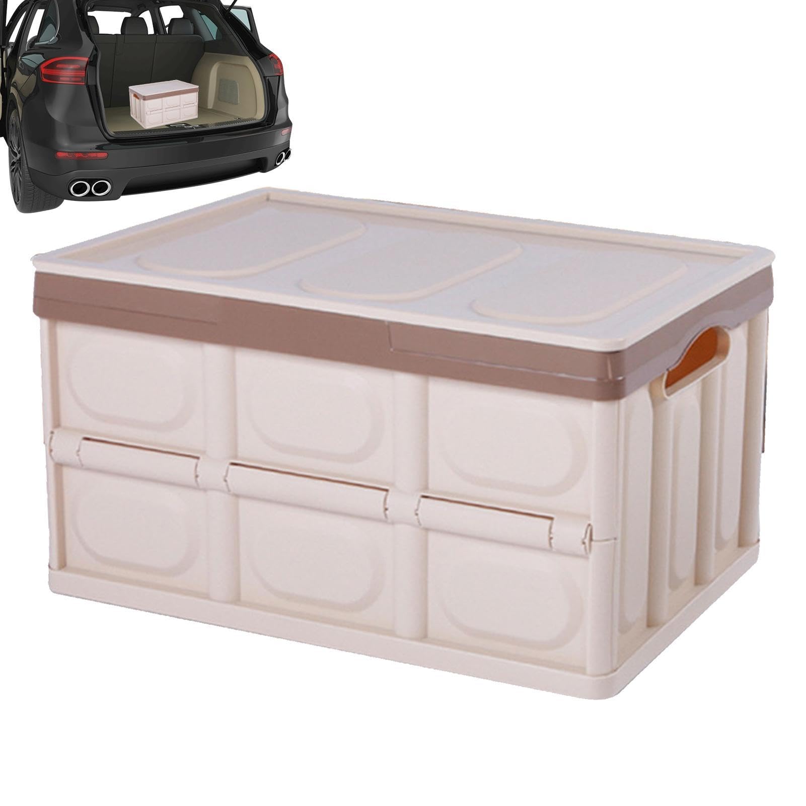 Organizador de maletero de coche con tapa,Organizador de maletero plegable | con Asas Organizador Ropa Juguetes Bocadillos Comestib