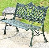 QZQJUILU Gartenbank für den Außenbereich, Verandabank aus Gusseisen für Gartenmöbel, rostfreie...