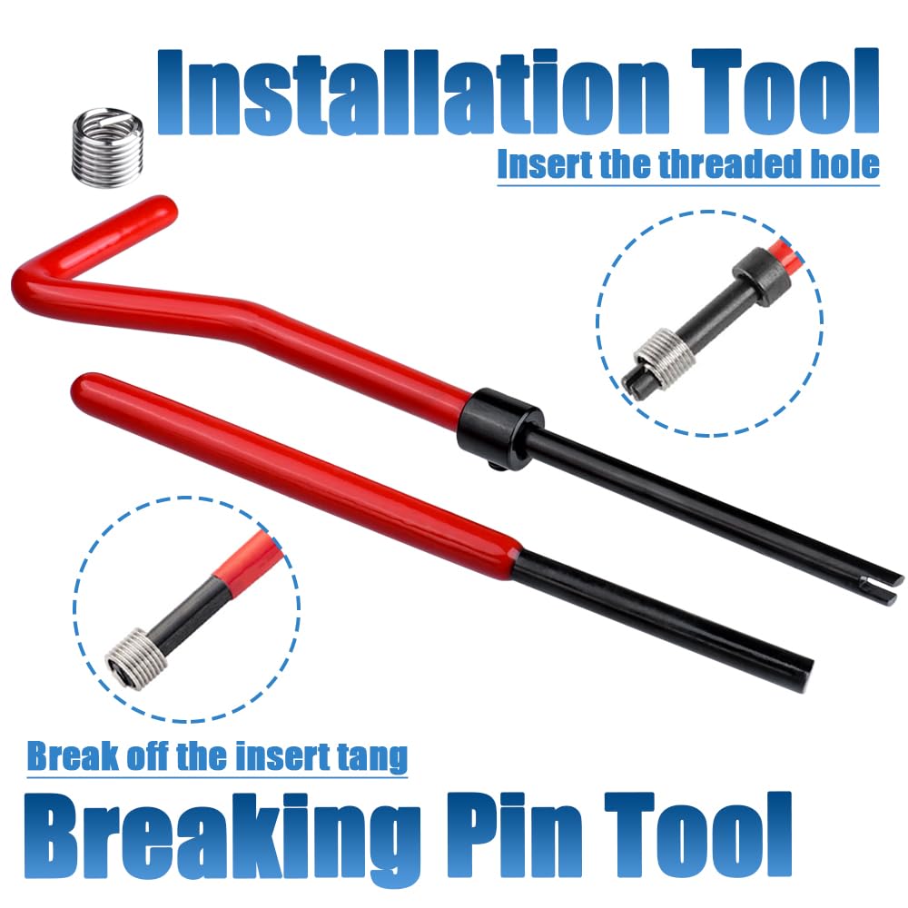 Nes Thread Repair Tool Yakamoz Thread Repair Insert Kit, 30 PCS M8 X 1. ...