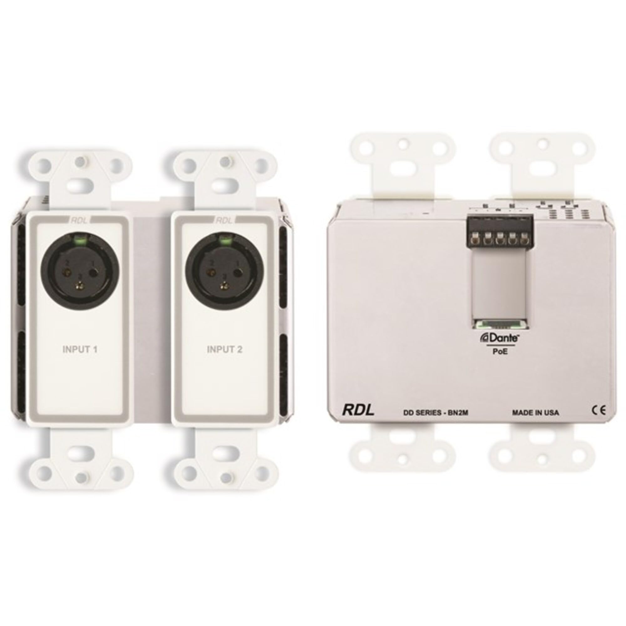 (未使用･未開封品)　RDL dd-bn2?m壁掛け式双方向Mic / Line Danteインターフェイス2?x 2、ホワイト wyeba8q Amazon | RDL ddb-bn2 m壁掛け式双方向Mic / Line Dante