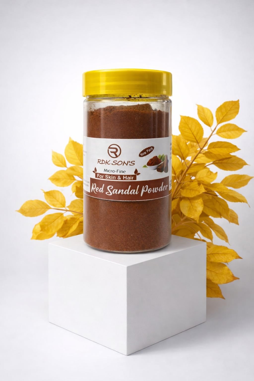 RDK SON'S Red Sandalwood Micro Fine Powder for Beauty and Pooja Use, Natural Beige Rakt Chandan Powder for Face Packs, Tilak and Ritual Applications 100 Grams 1